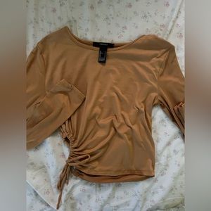Forever 21 Cropped long sleeve with scrunched hole on the side